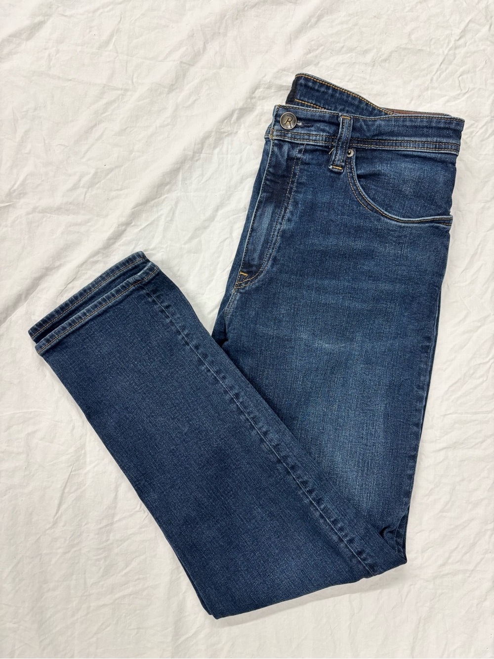 Revtown Dark Blue Straight Jeans | Men’s 34 x 28